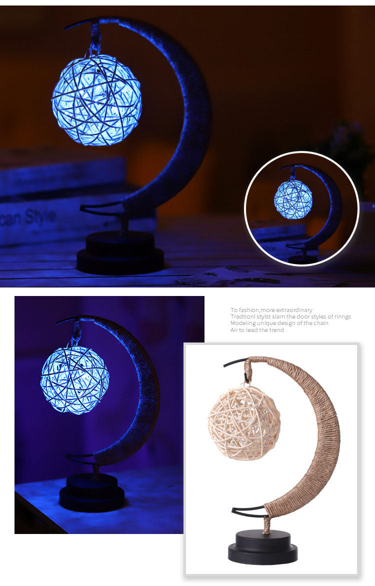 Led Moon Light Wrought Iron Ornament Light Star Shape Copper Wire Light Decorative Light USB Battery decordunia