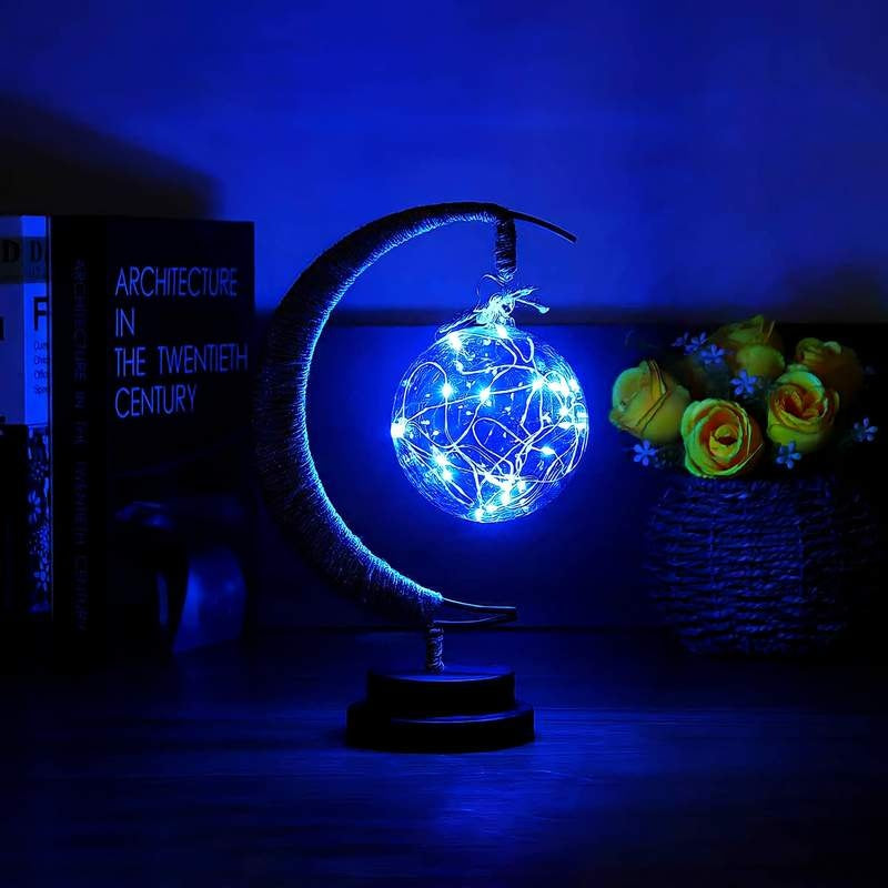 Led Moon Light Wrought Iron Ornament Light Star Shape Copper Wire Light Decorative Light USB Battery decordunia