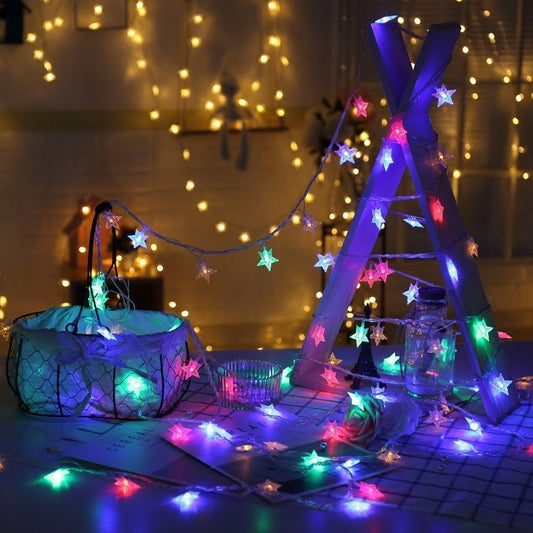 Room layout led lantern flashing string lights starry decordunia