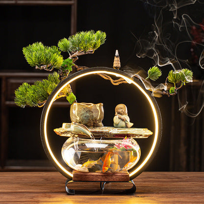 Water Fountain Fish Tank Lamp Decorations decordunia