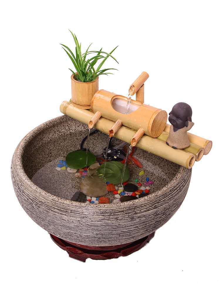 Fashion Bamboo Tube Filter Water Device Fountain Decoration