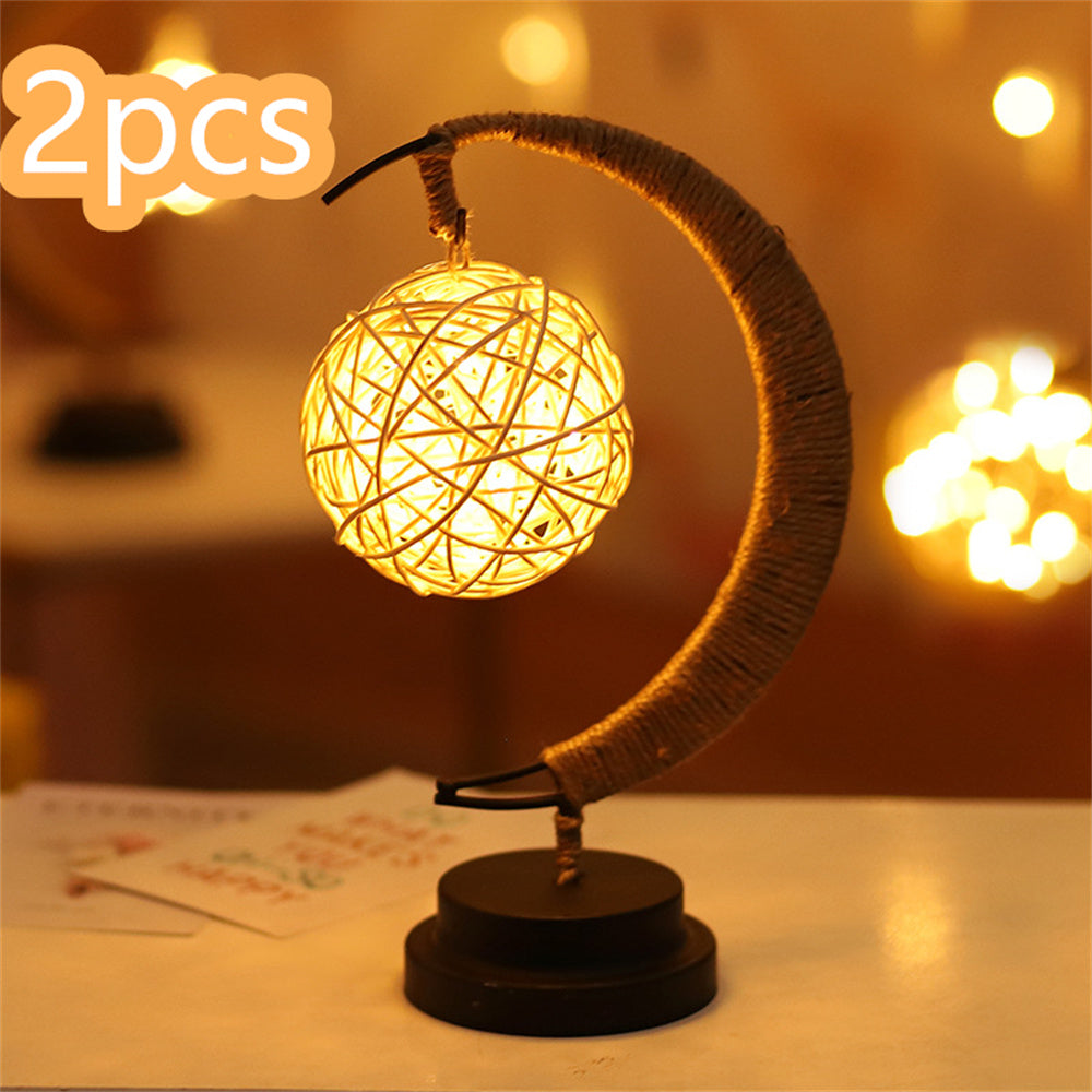 Led Moon Light Wrought Iron Ornament Light Star Shape Copper Wire Light Decorative Light USB Battery decordunia