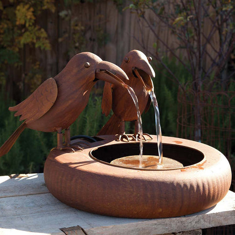 Iron Crow Fountain Decoration Crafts