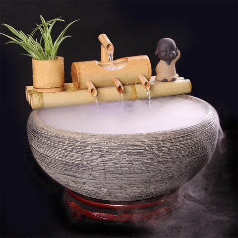Fashion Bamboo Tube Filter Water Device Fountain Decoration