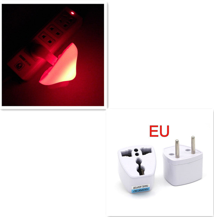 LED Night Light Mushroom Wall Socket Lamp EU US Plug Warm White Light-control Sensor Bedroom Light Home Decoration decordunia