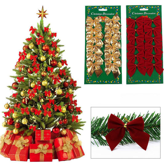 Christmas Tree Ornaments Christmas Decoration Bow decordunia