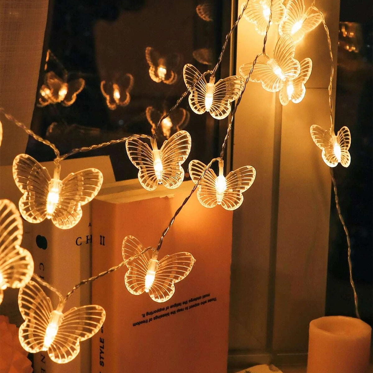 3 Meters 20 Lights Butterfly Christmas Decoration Light String decordunia